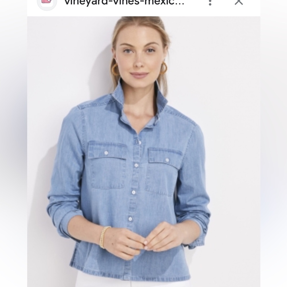 vineyard vines Denim Button-Up Shirt